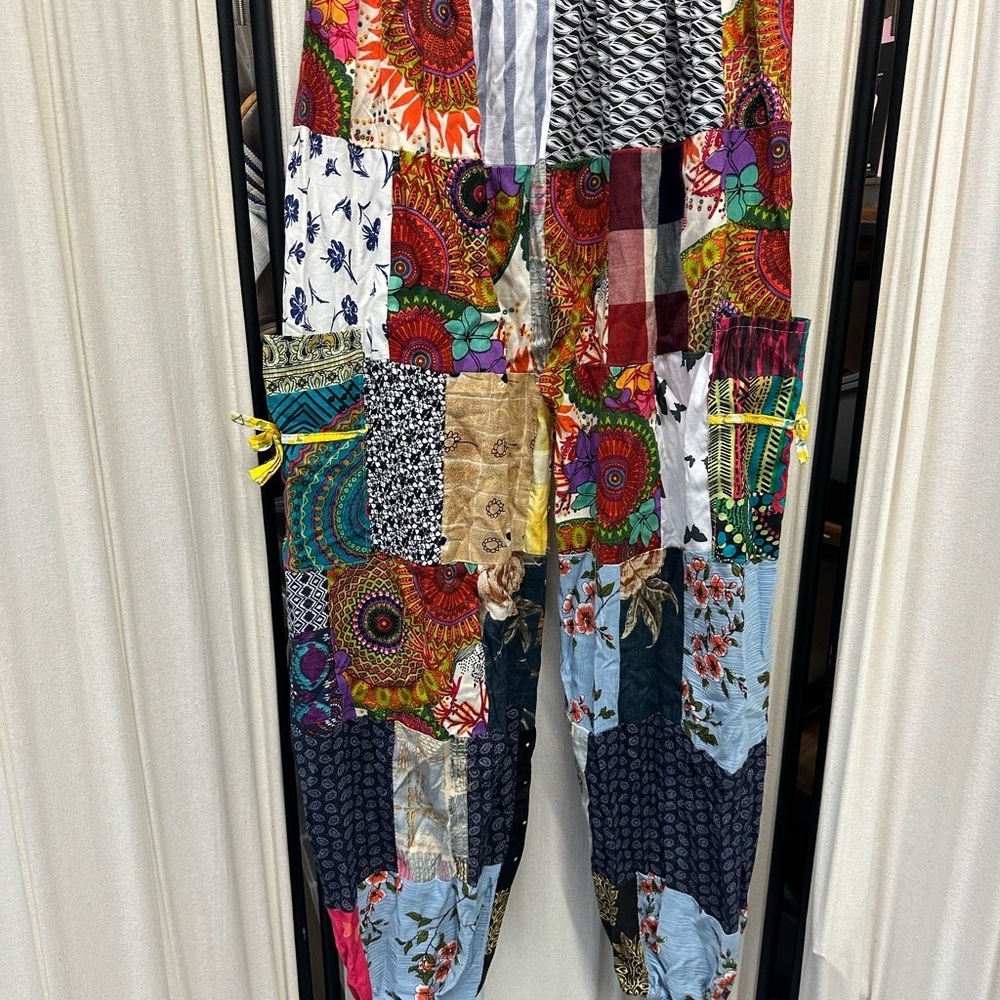 Colorful Patchwork Pants - Picture 3 of 4